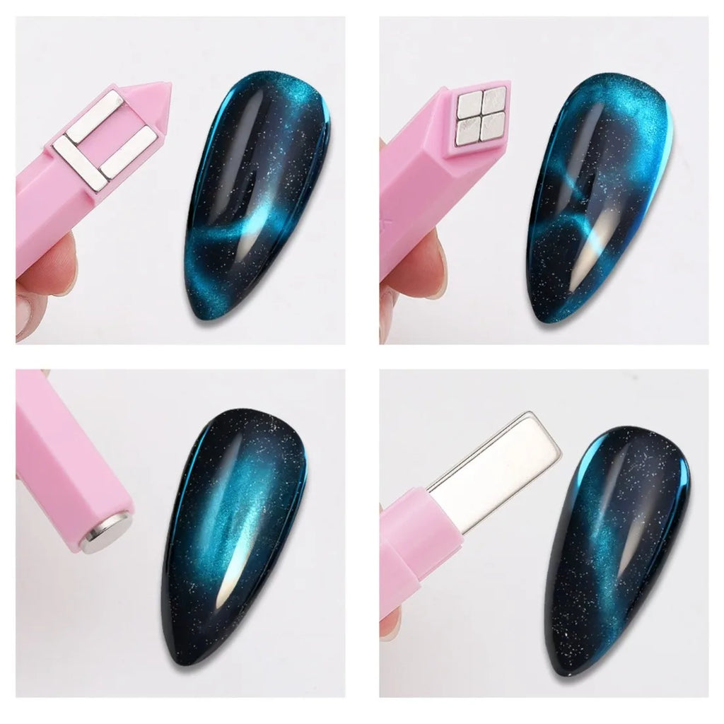 4-in-1 Diamond Nail Magnet Set for Cat Eye Gel Polish Nail Art Magnet Tool Nixie