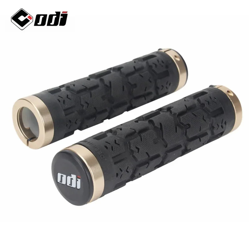 ODI MTB Lock-On Bike Grips – Ergonomic Non-Slip Handlebar MTB Handlebar Grips Nixie ODI gold ring GRIP