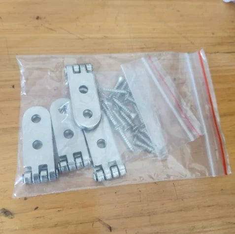 4pcs 180° Foldable Flat Hinges for Cabinet Doors & Furniture Furniture Hinges Nixie 4pcs