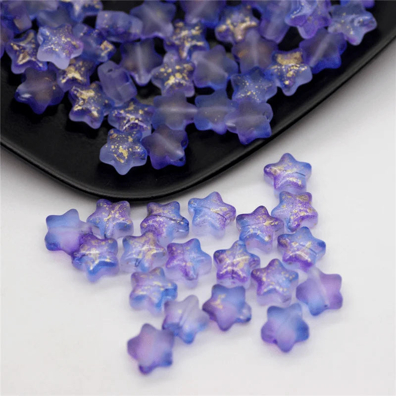 20pcs Frosted Star Shaped 8mm Resin Beads for DIY Jewelry Making DIY Craft Beads Nixie 8-20pcs