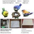 Resin Bird & Nest Figurine Set – Fairy Garden Micro Landscape Resin Figurine Set Nixie A15