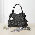 Y2K Leopard Print Tote Bag Large Capacity Women's Shoulder Bag Women's Tote Bag Nixie Black 1