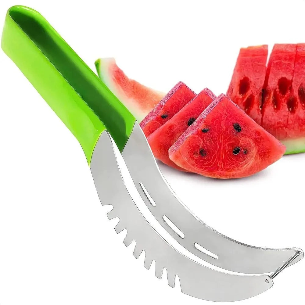 Stainless Steel Watermelon Slicer – Non-Slip Melon Cutter Fruit Slicer Tool Nixie