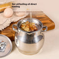 Stainless Steel 1.5L Oil Filter Pot with Lid & Strainer Oil Filter Pot Nixie Default Title