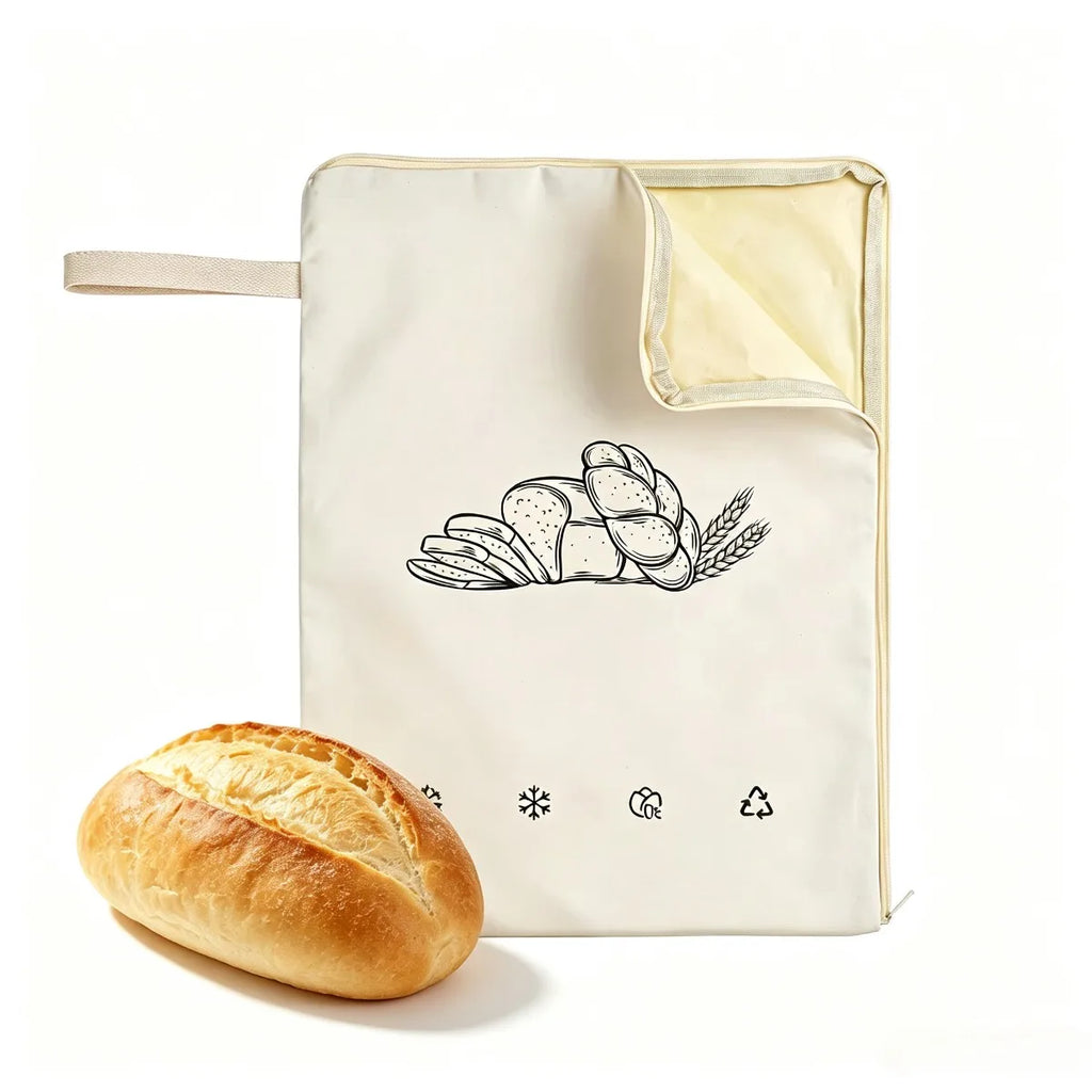 Reusable Beeswax Bread Bags – Double Cotton L-Zipper Beeswax Bread Bag Nixie