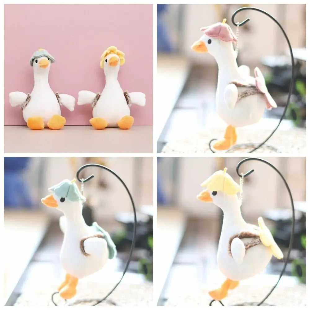 Cute Plush White Goose Keychain – Soft Cartoon Animal Charm Plush Keychain Charm Nixie