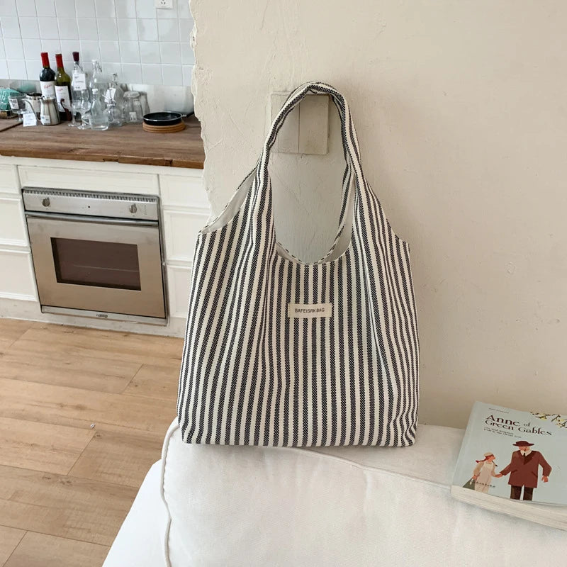 Japanese Striped Women's Shoulder Crossbody Tote Bag Women's Shoulder Bag Nixie