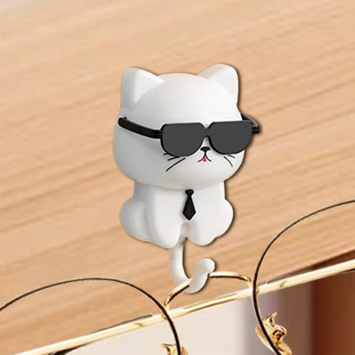 Cute Cat Gravity Key Holder – No-Drill Self-Adhesive Hook Adhesive Wall Hook Nixie