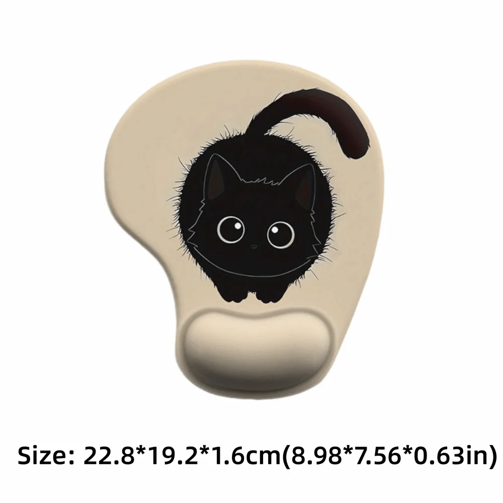 Cartoon Animal Mouse Pad with Non-Slip Ergonomic Wrist Rest