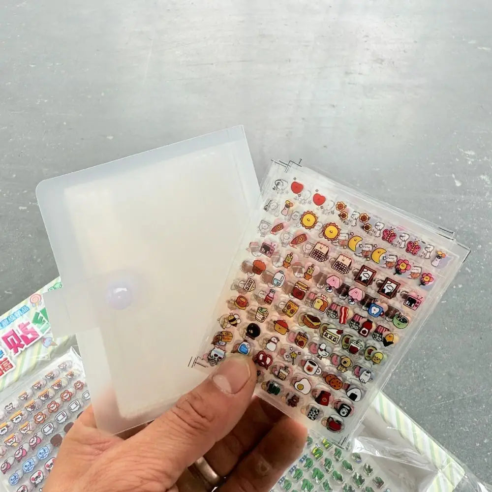32/60 Slot Nail Sticker Album – Transparent Sticker Organizer Nail Sticker Organizer Nixie