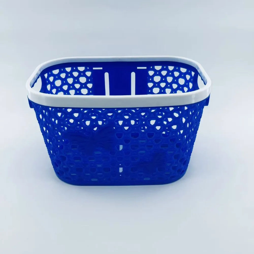Kids Bicycle Front Basket | Plastic, Universal 12-20 Inch, 7 Colors Kids Bicycle Basket Nixie Blue