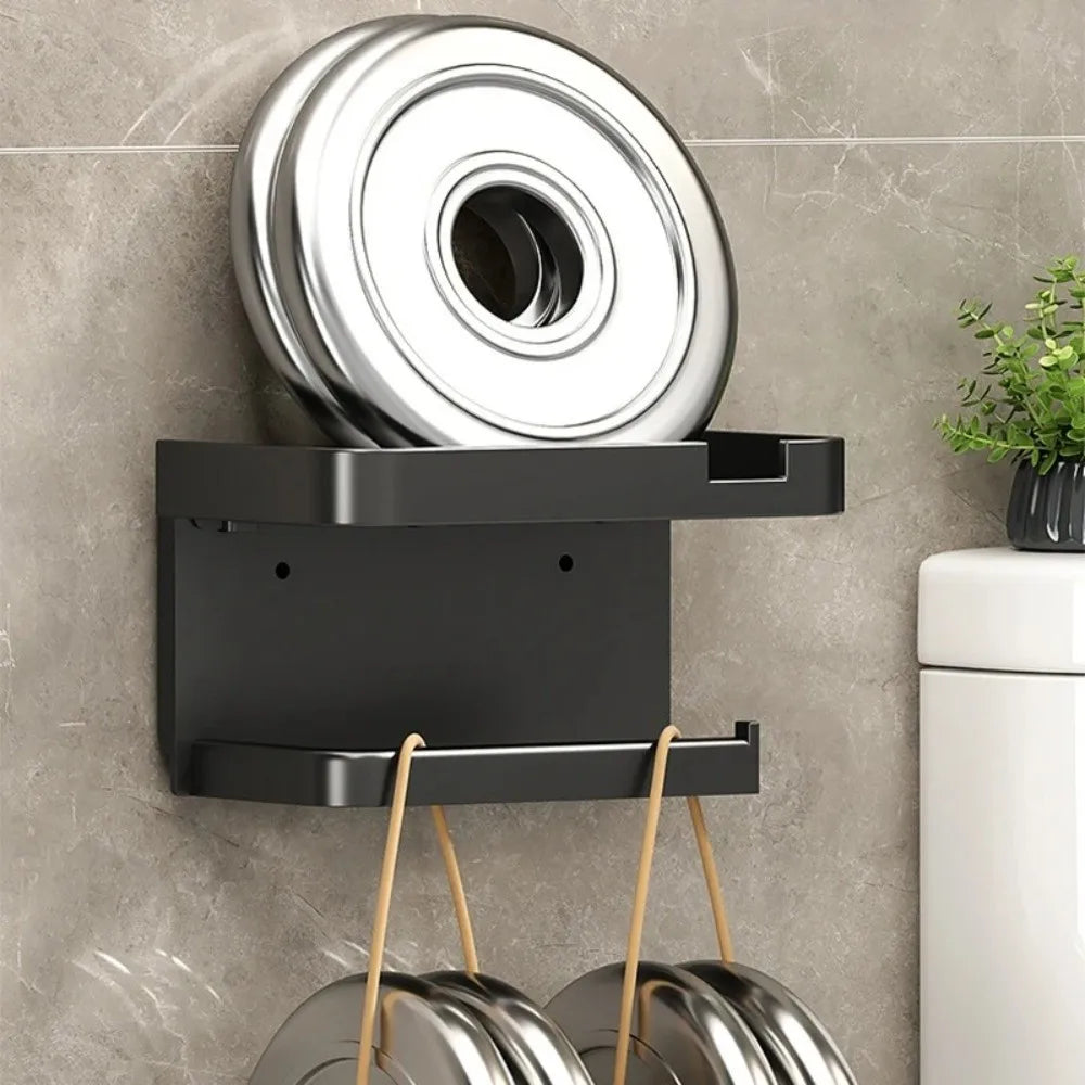 No-Drill Wall Mounted Toilet Paper Holder with Shelf Toilet Paper Holder Nixie