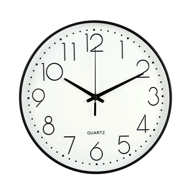 12-Inch Nordic Silent Wall Clock | Modern Minimalist Design Silent Wall Clock Nixie