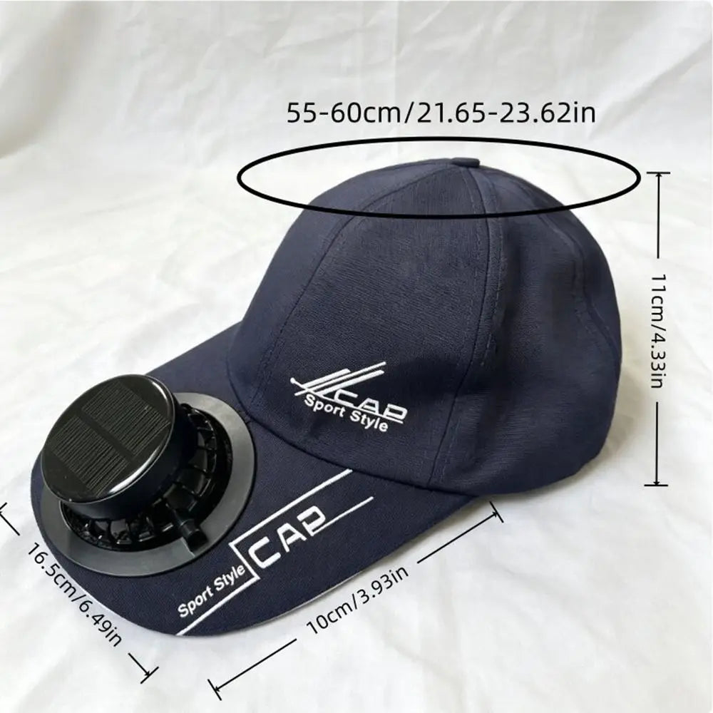 Solar Fan Baseball Cap – Rechargeable & Sun Protection Solar Fan Cap Nixie