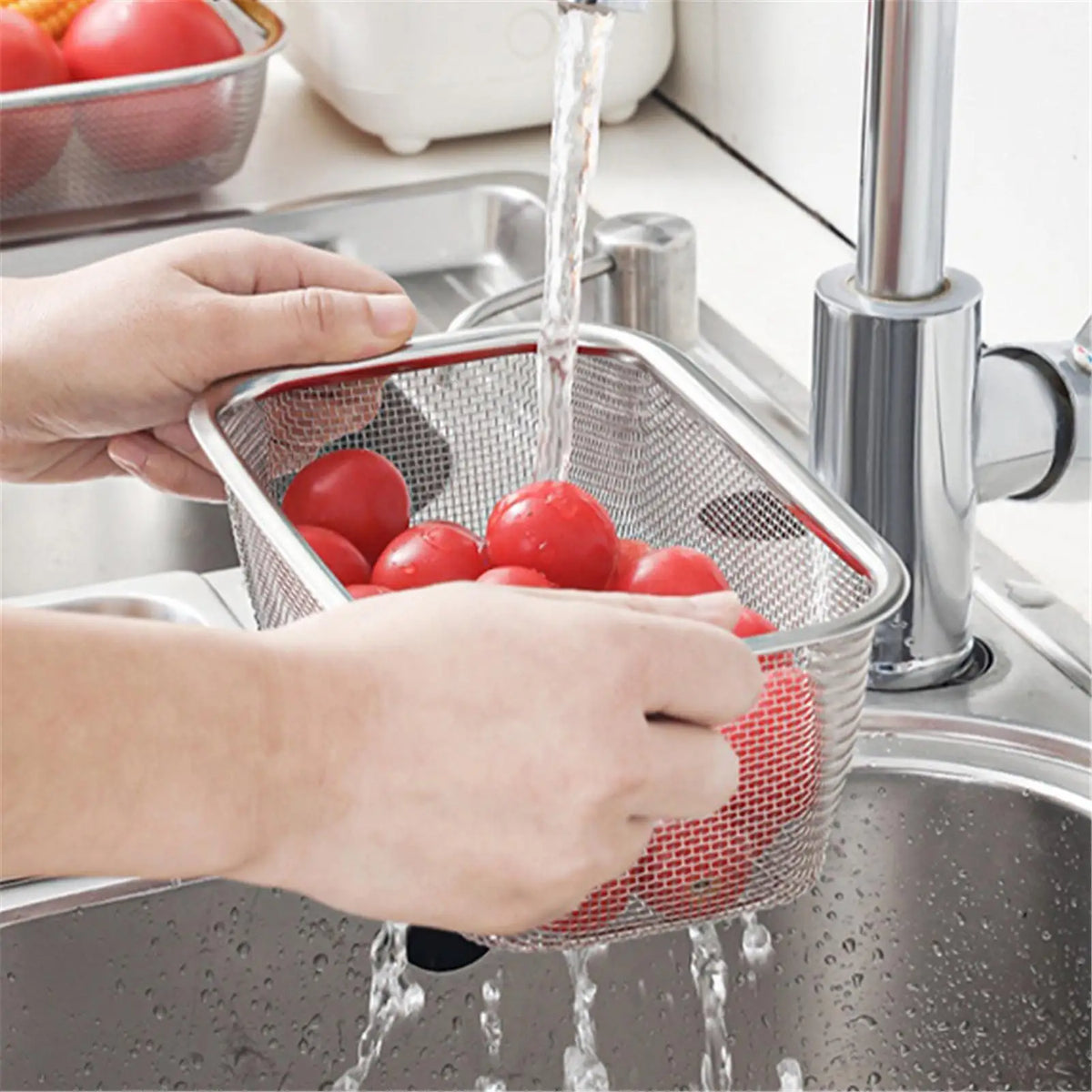 Stainless Steel Rectangle Fine Mesh Oil Strainer Basket