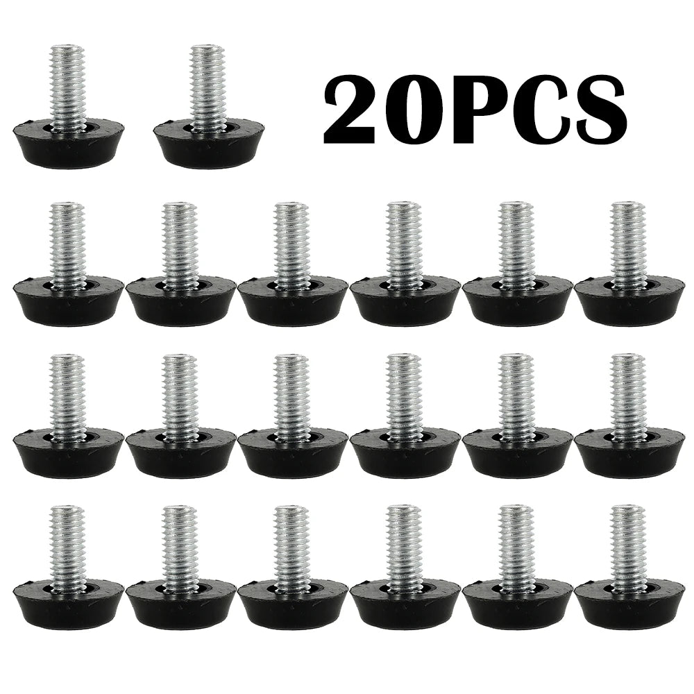 20Pcs Adjustable M8 Furniture Leg Levelers Anti-Slip Base Furniture Leg Levelers Nixie