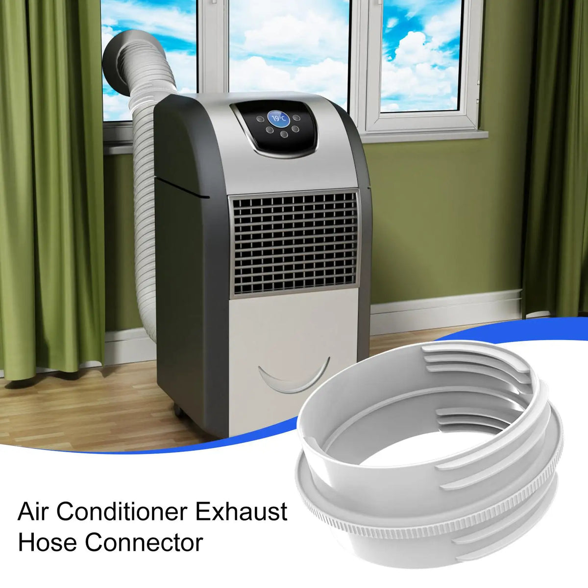 Portable AC Hose Adapter – Universal Exhaust Coupler Connector AC Hose Adapter Nixie