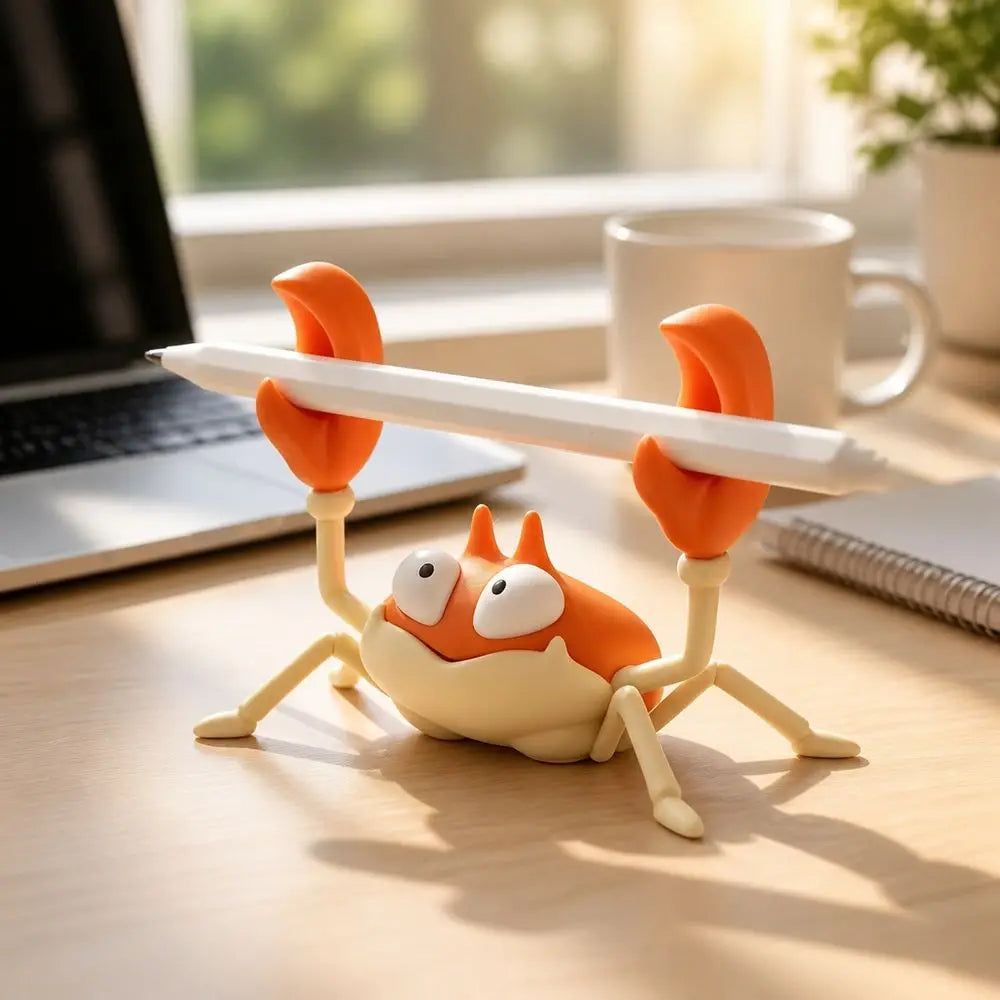 Weightlifting Crab Pen Holder – Novelty PLA Desk Organizer
