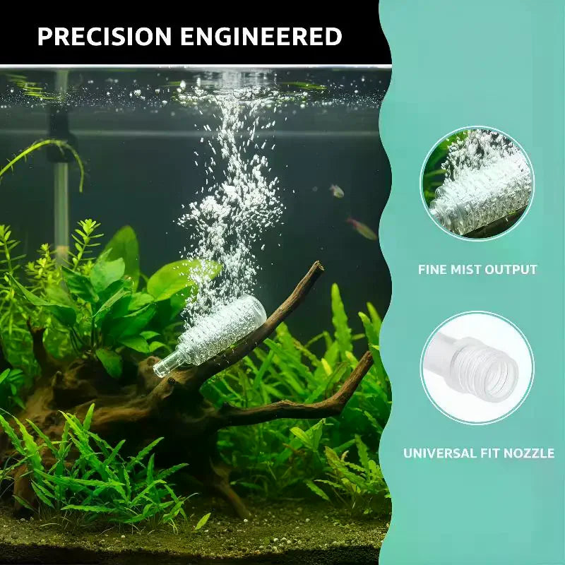 Aquarium Air Stone Inline Filter Bubble Diffuser – Quiet O2