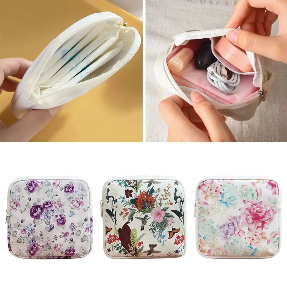 Zipper Pouch Sanitary Pads Bag Multipurpose Travel Coin Purse Storage Pouch Nixie