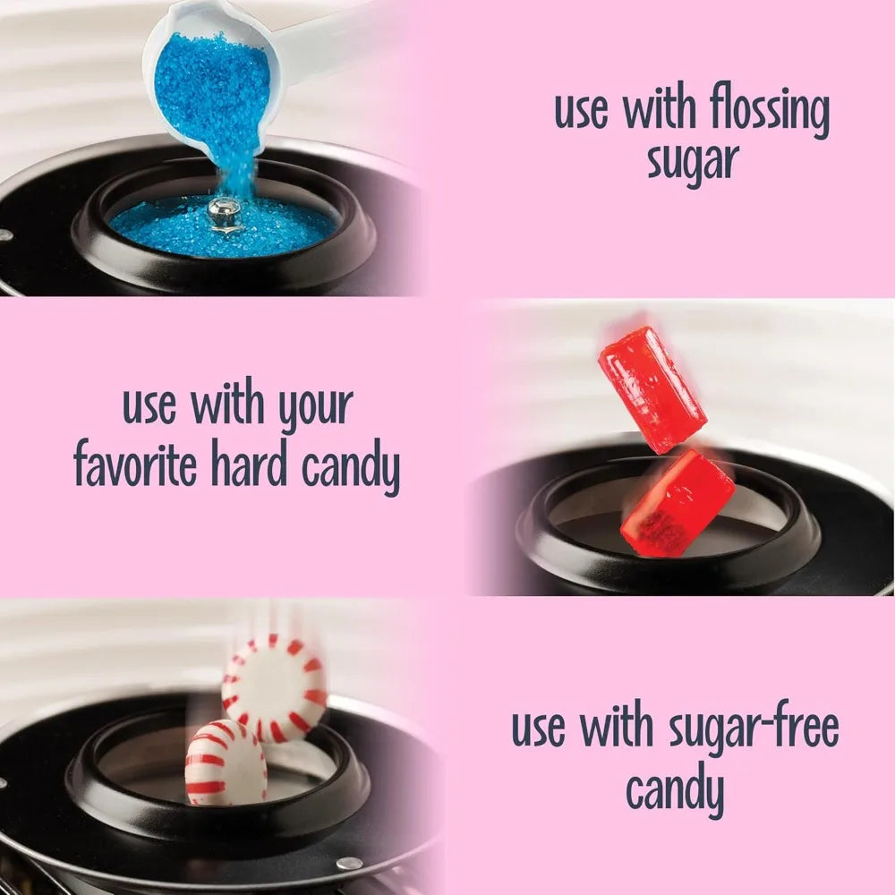 Retro DIY Cotton Candy Machine – Stainless Steel & 10 Sticks Cotton Candy Machine Nixie