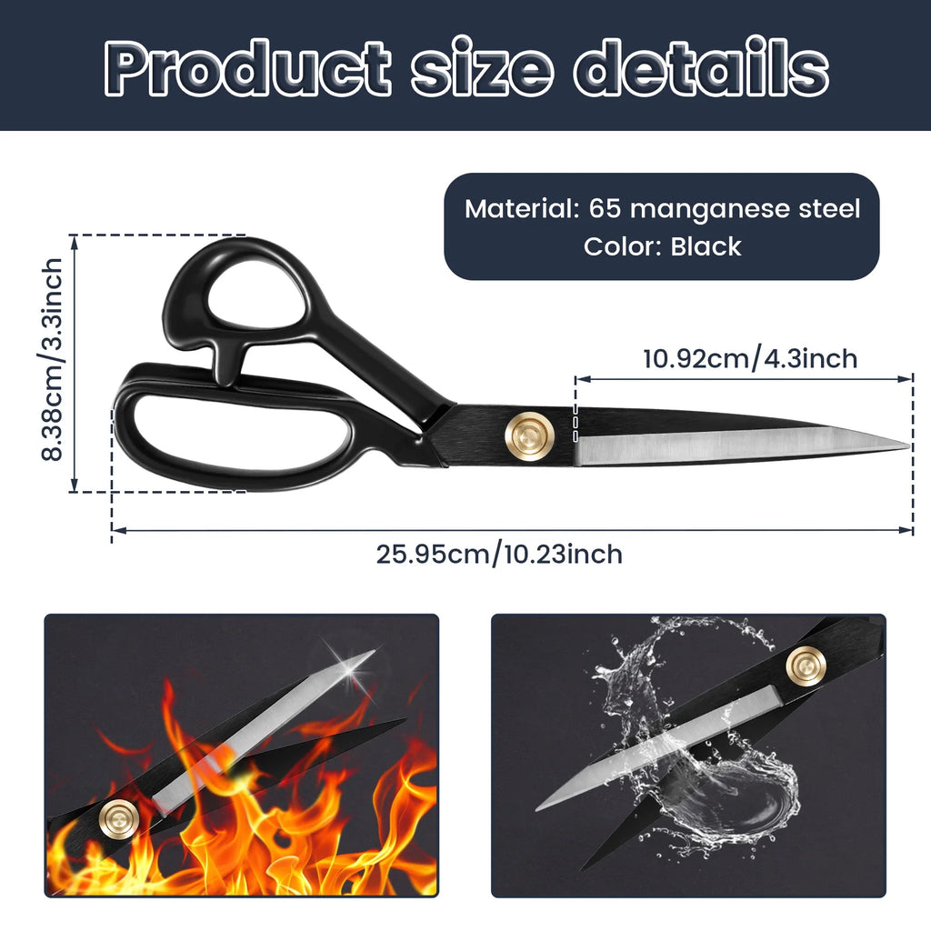 Heavy Duty Pinking Shears – 65 Manganese Steel Fabric Scissors Pinking Shears Nixie black 1pc