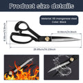 Heavy Duty Pinking Shears – 65 Manganese Steel Fabric Scissors Pinking Shears Nixie black 1pc