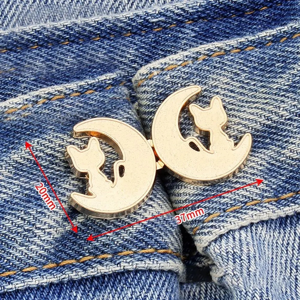 Removable Metal Waist Tightening Button Clip for Jeans | Women