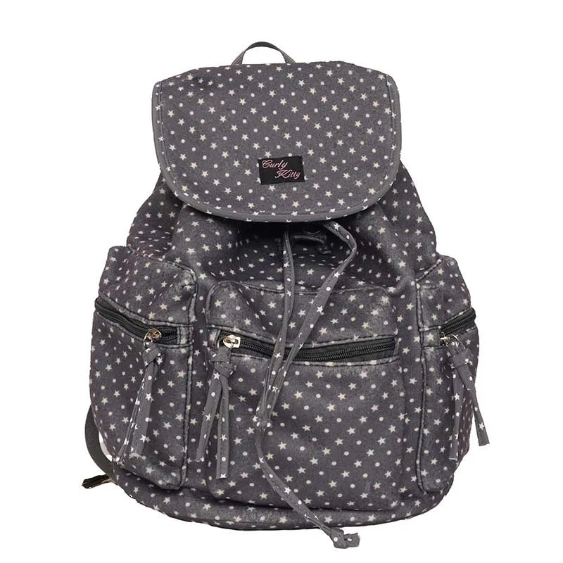 Women's Polka Dot Canvas Backpack | Korean Style Fashion Bag