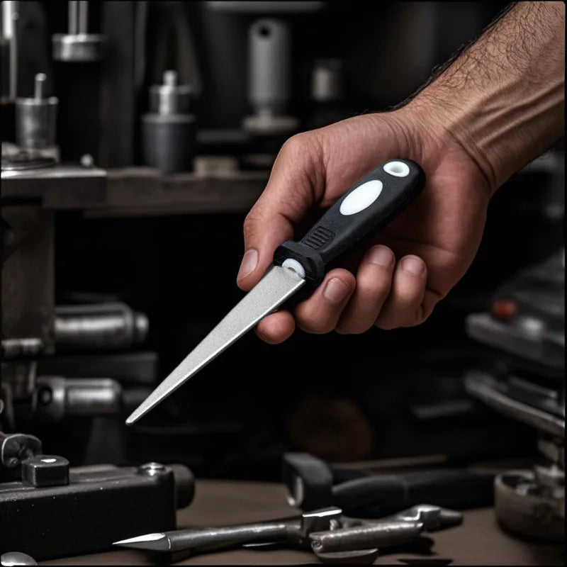 Diamond Sharpening Rod – Double-Sided Knife & Scissor File
