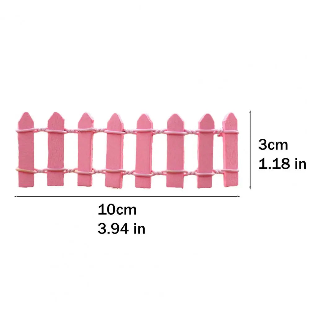 2 Pcs Mini Wood Picket Fence – Fairy Garden & Dollhouse Decor Miniature Garden Ornament Nixie
