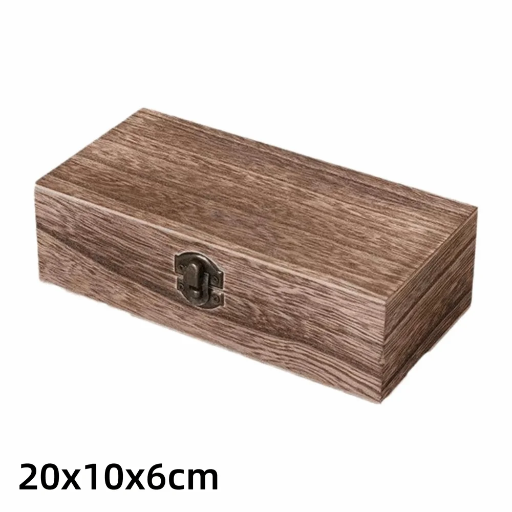 Vintage Wooden Flip Lid Storage Box – Jewelry & Gift Organizer Wooden Storage Box Nixie B 20x10x6cm