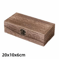 Vintage Wooden Flip Lid Storage Box – Jewelry & Gift Organizer Wooden Storage Box Nixie B 20x10x6cm