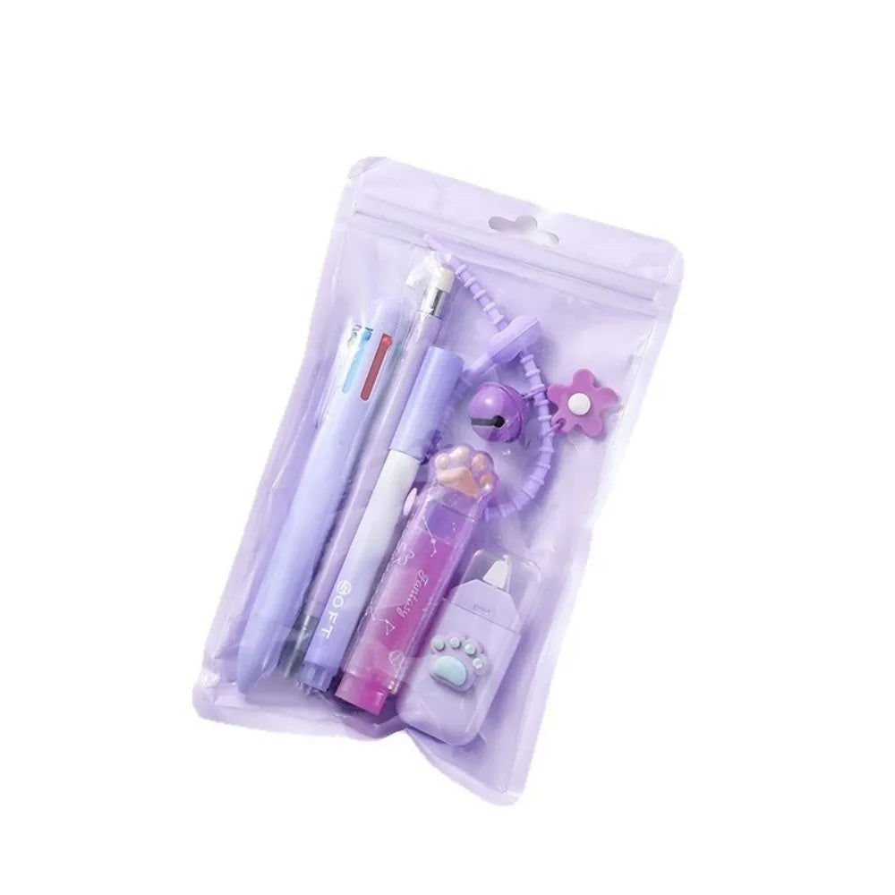 Kawaii Cat Paw 11-Piece Stationery Set – School Supplies Kit Stationery Gift Set Nixie