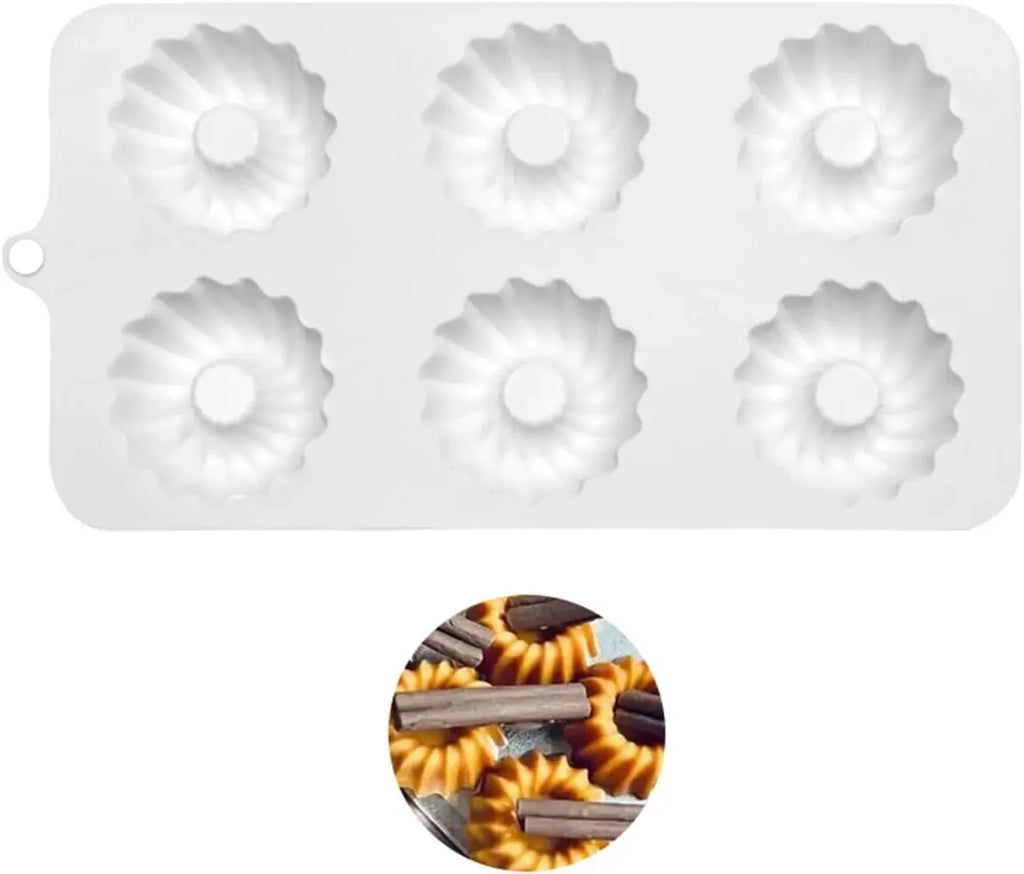 6-Hole Silicone Cake Mold for Mousse, Chocolate & Candy Silicone Cake Mold Nixie 1Pcs Mold