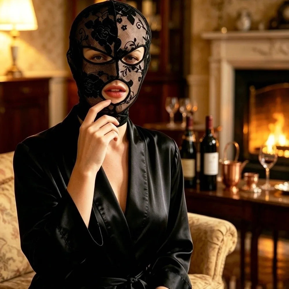 Lace Masquerade Mask – See-Through Halloween Cosplay Party