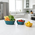 6-Pack Double-Layer Plastic Drain Basket Set – Kitchen Storage