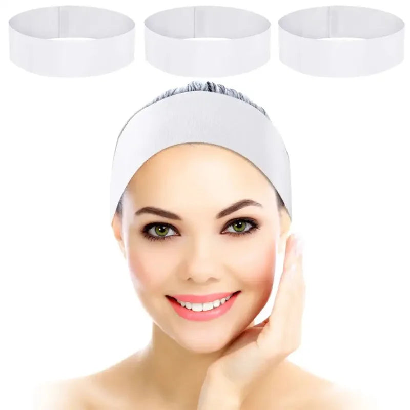 Disposable Spa Facial Headbands Soft Non-Woven Stretch 50 Pcs Disposable Spa Headband Nixie