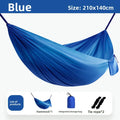 Portable Camping Hammock 210x140cm – Ultra-Light Nylon Anti-Roll Camping Hammock Nixie Blue
