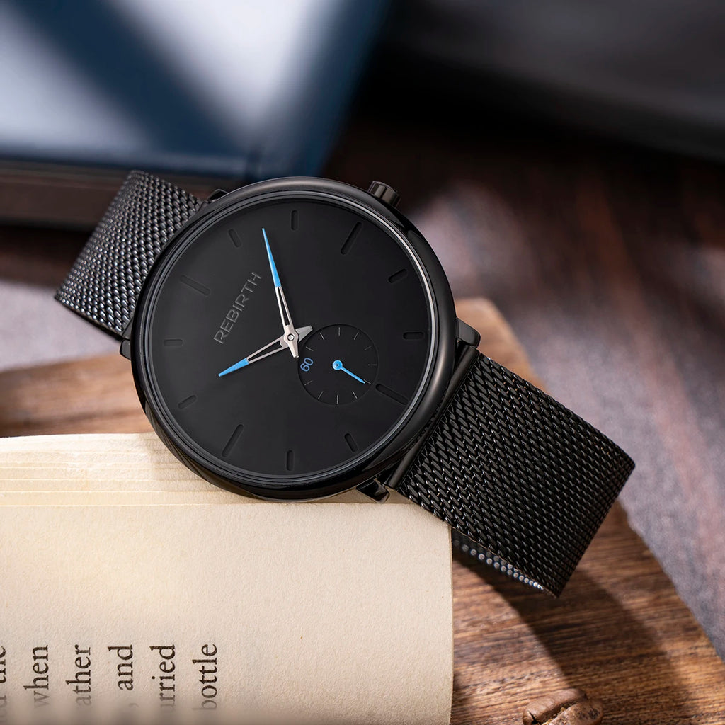 REBIRTH Men's Retro Art Quartz Watch – Magnetic Steel Strap Men's Quartz Watch Nixie