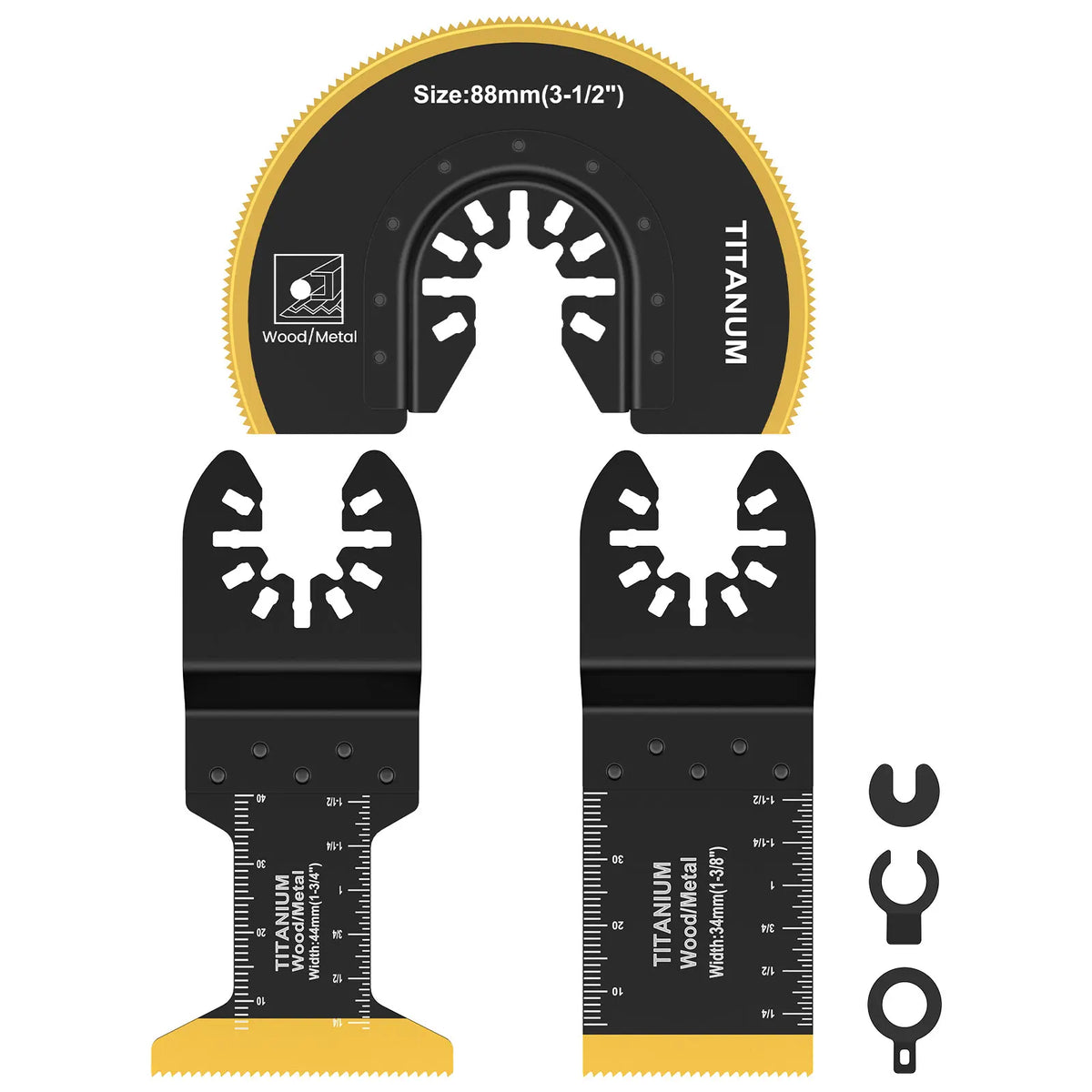 Titanium Oscillating Saw Blade Kit 3/4 Pcs – Universal Multitool