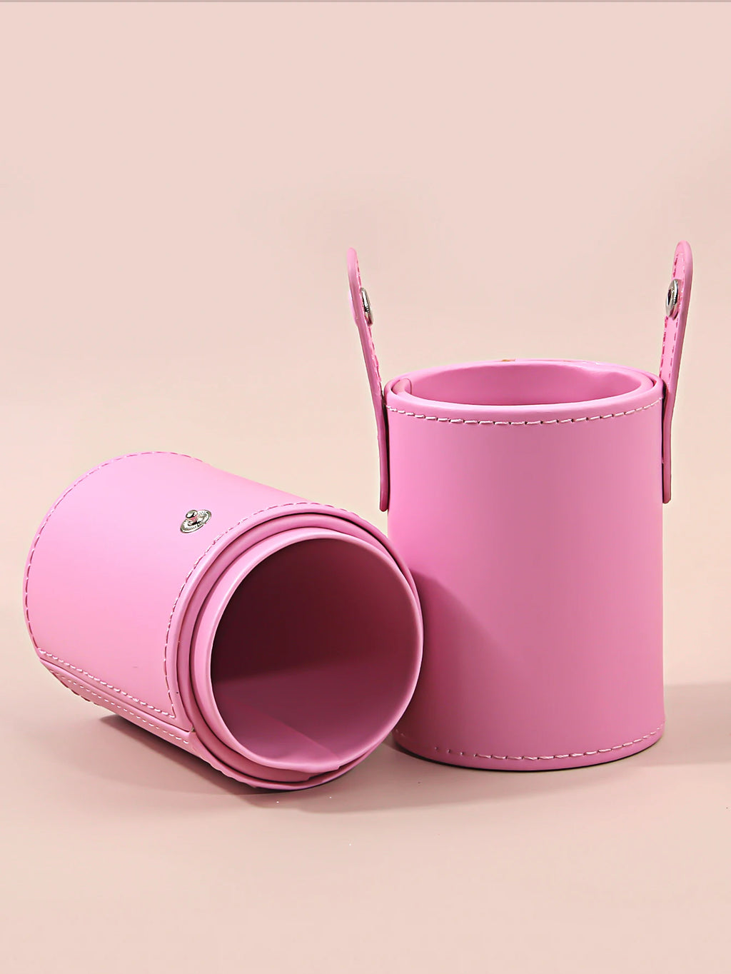 Pink 15-Pc Professional Makeup Brush Set with Travel Bucket Makeup Brush Set Nixie