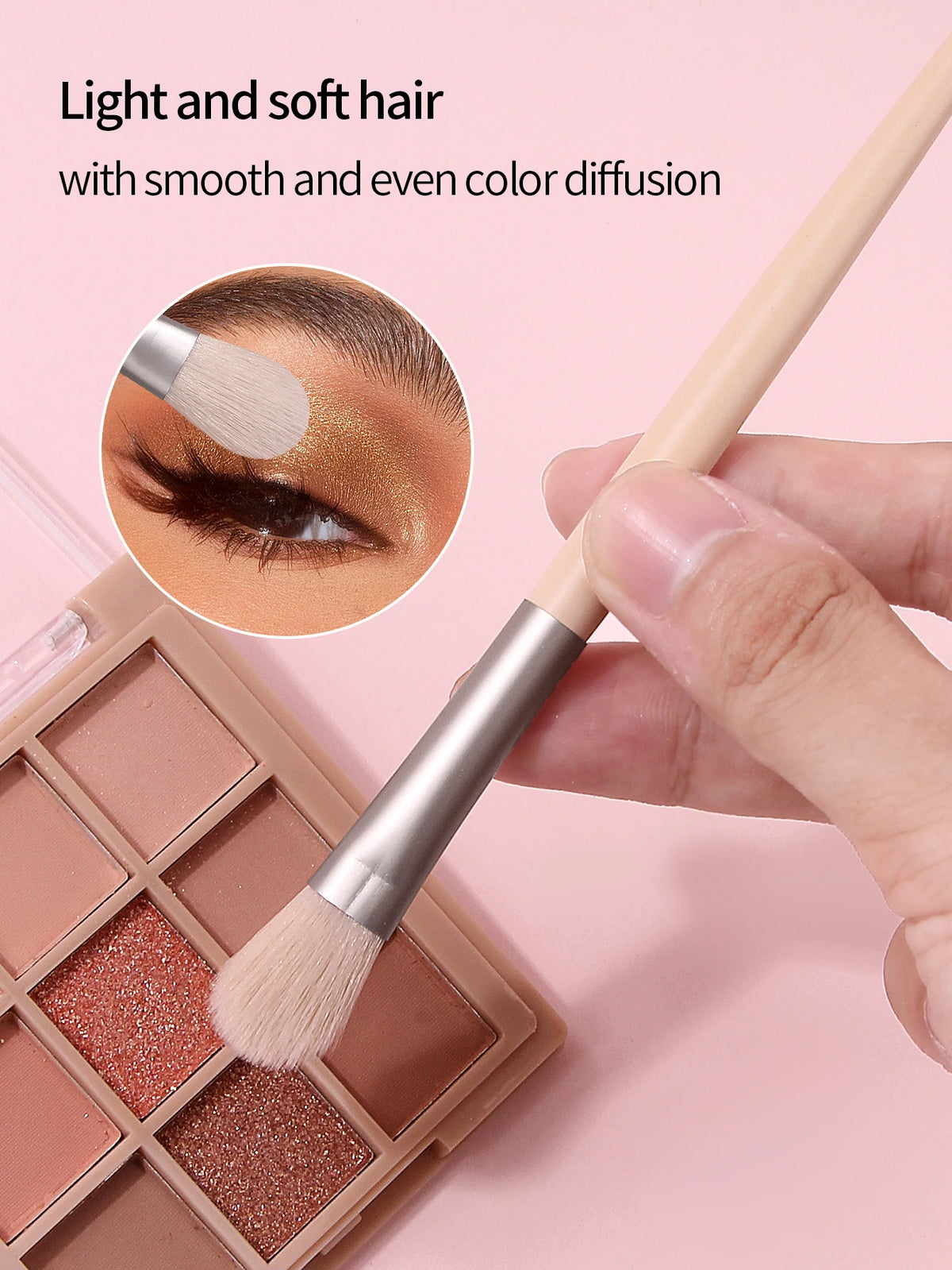 2PCS Professional Eye Makeup Brush Set – Eyeshadow & Concealer Eye Makeup Brushes Nixie