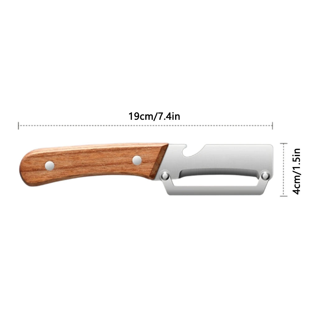 Stainless Steel Peeler with Wooden Handle | Fruit & Veggie Vegetable Peeler Nixie