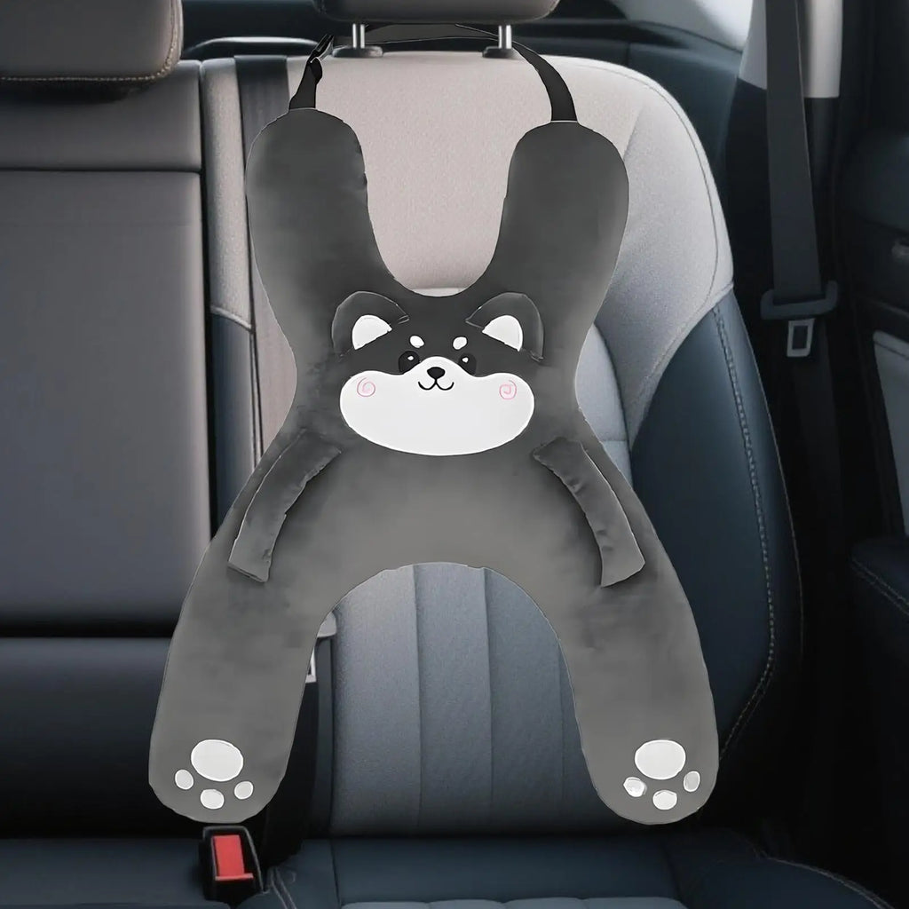 Kids H-Shaped Plush Travel Neck Pillow – Car & Airplane