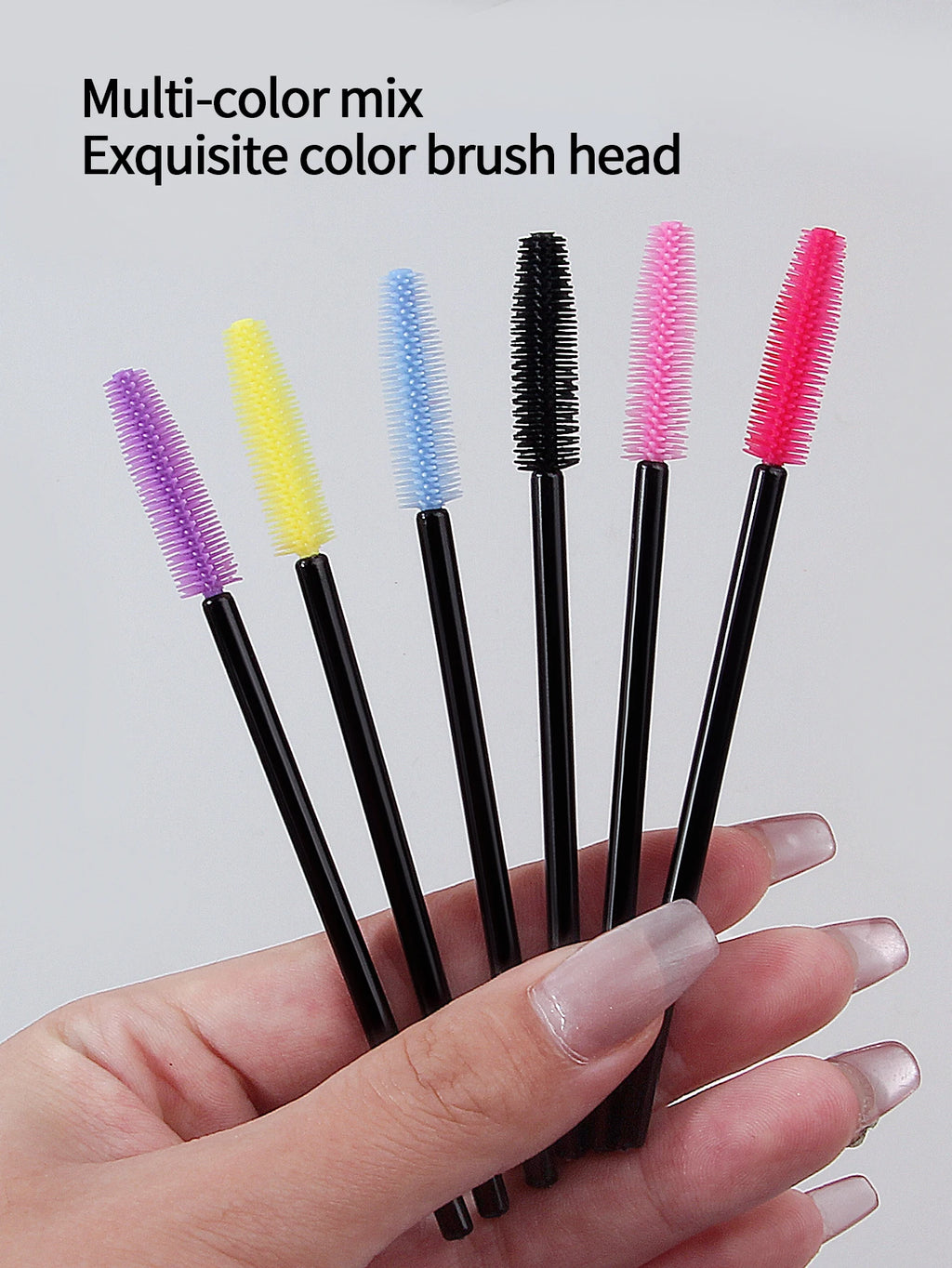 50PCS Silicone Mascara Brush Set – Eyelash Comb & Eyebrow Wand Mascara Brush Set Nixie