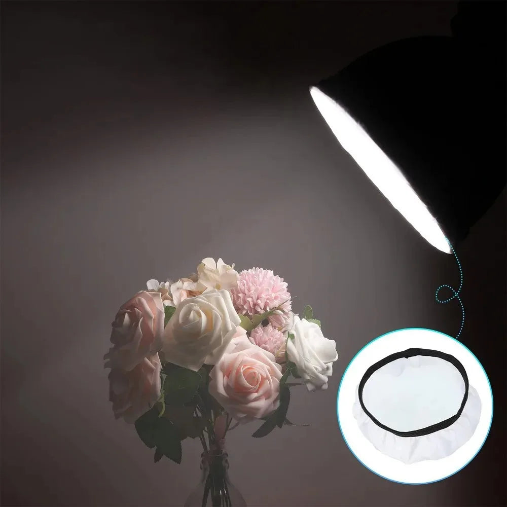 18cm White Diffuser Light Sock Lampshade for Photo Studio