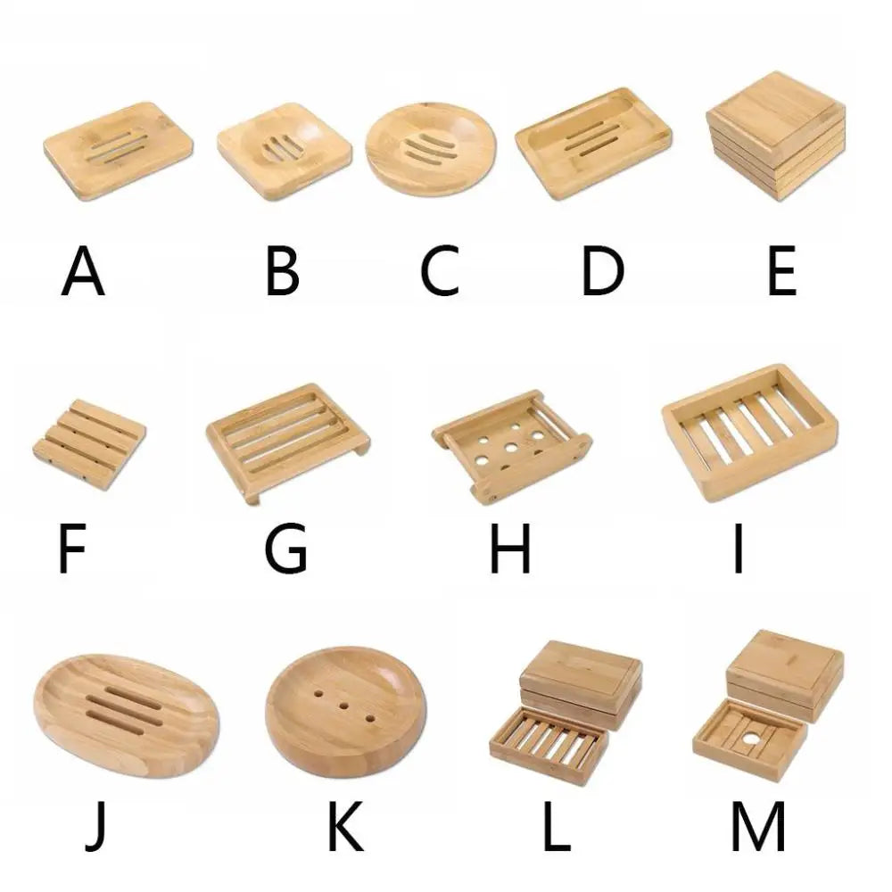 Bamboo Self-Draining Soap Dish Holder & Organizer