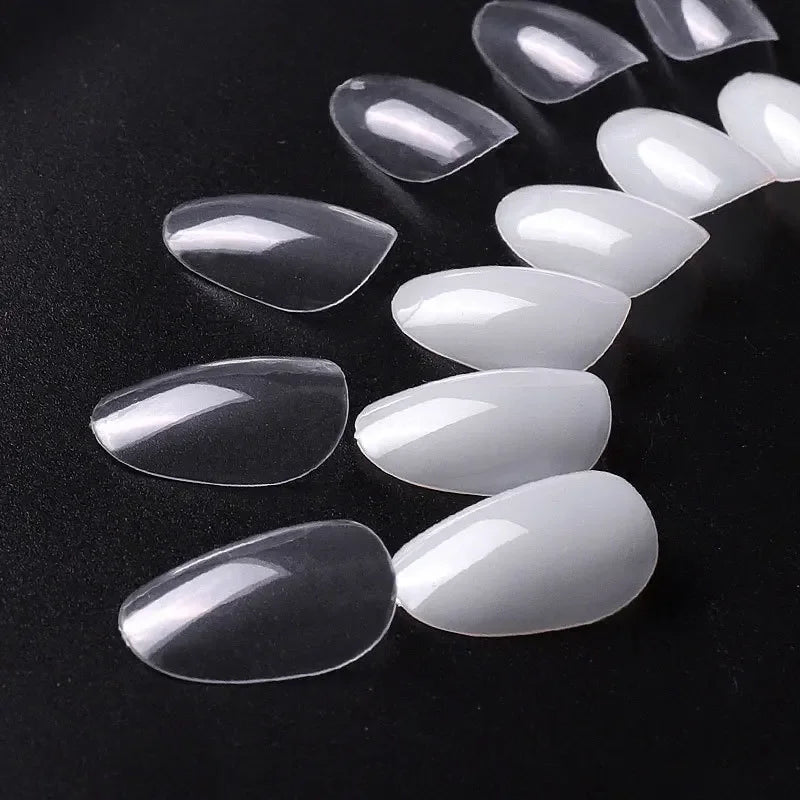500pcs Press On Nails Short Oval Full Cover Acrylic Tips Press On Nail Tips Nixie