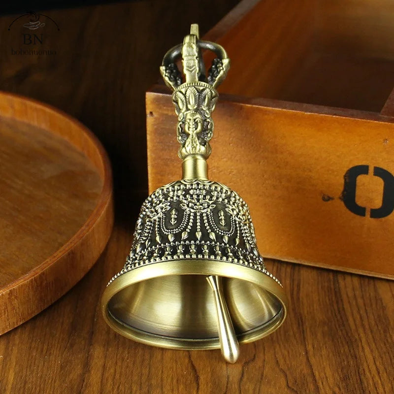 Tibetan Brass Vajra Bell & Dorje Set – Buddhist Meditation Chime Meditation Bell Set Nixie